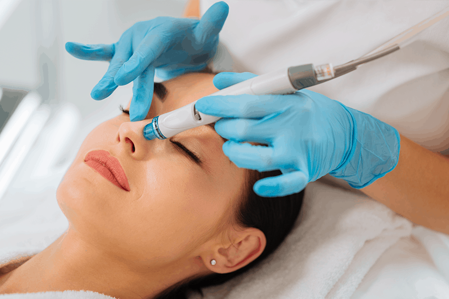 Patient enjoys the benefits of a hydrafacial