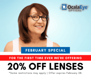 Ocala Eye Optical Hearing and Aesthetic February 2022 specials