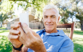 man reading about cataracts